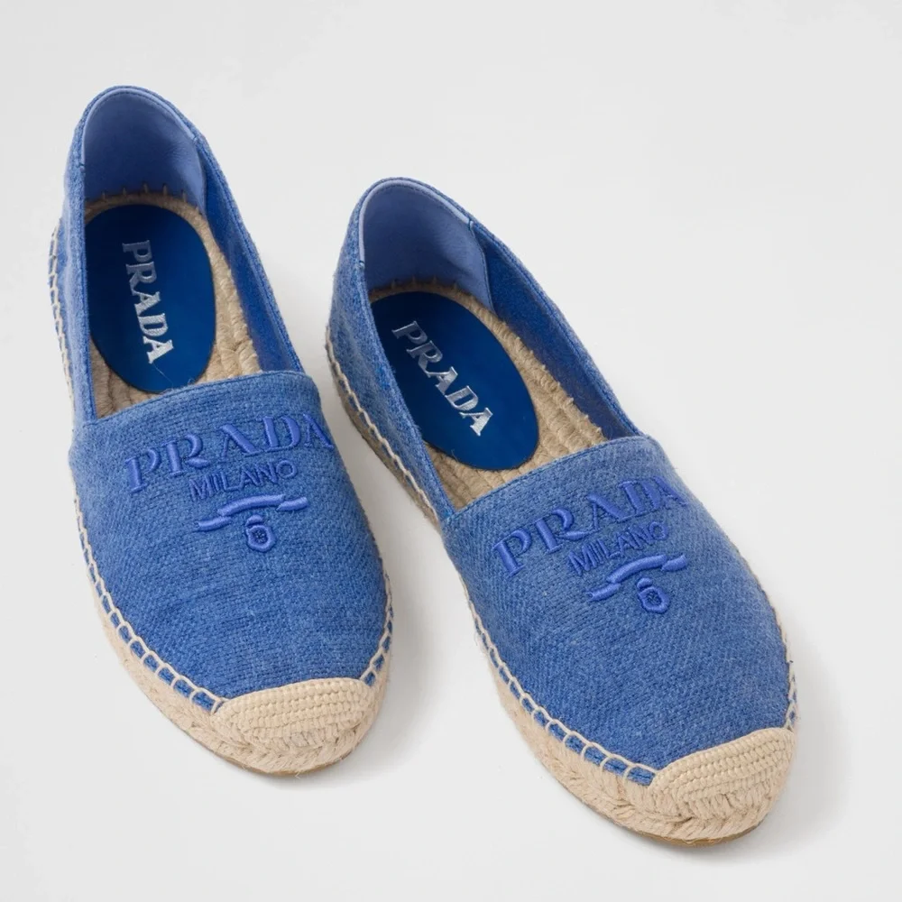 New Prada Linen espadrilles $850 40 - Picture 3 of 12